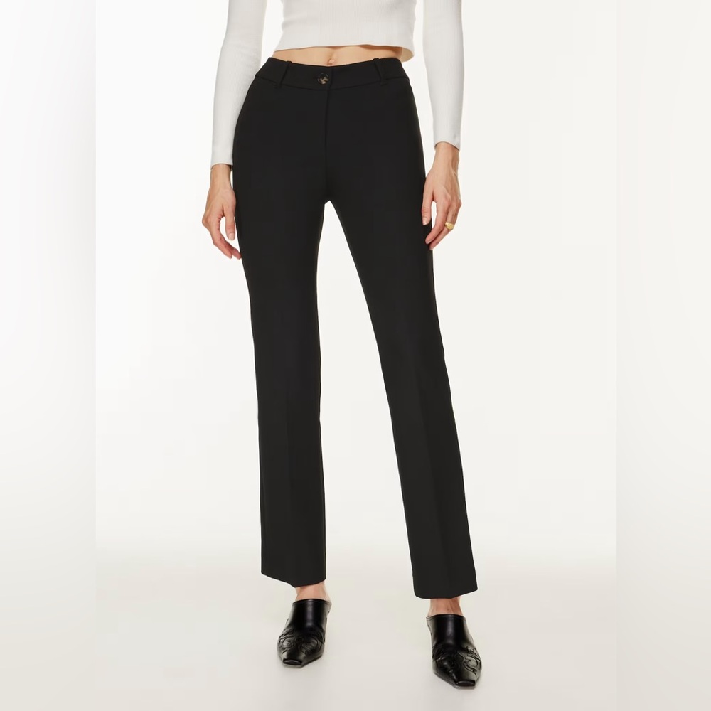 Aritzia Wilfred Prizzi Low Rise Bootcut Trouser Pants Black